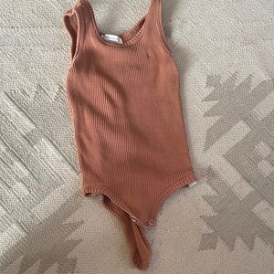 Merino wool clay baby tank onesie